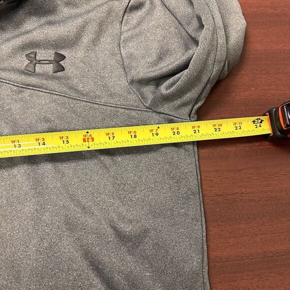 Under Armour 1/4 Zip Sweater Mens Size M Gray Cold Gear Pullover Sweatshirt - Picture 4 of 5